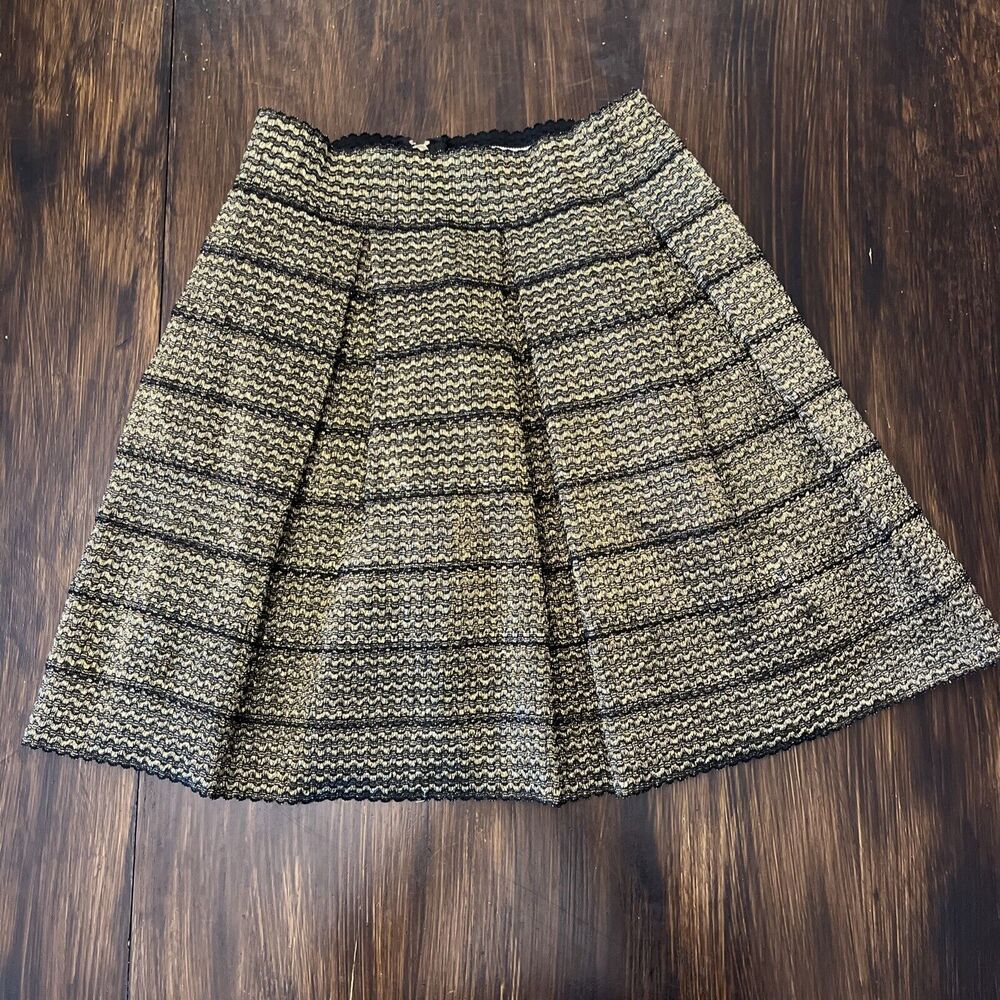 Beautiful Ginger G Women's Skirt Size S, Gold Black Perfect for Holiday EUC